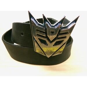 GTO Design Hasbro Transformer‎ Belt Buckle 2008 Black Leather Men's Belt Size 34